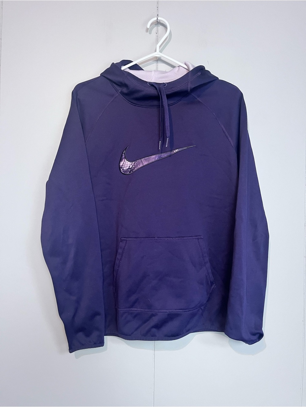 Nike Dri-FIT Purple Pullover Hoodie – Size L – Athletic Running Activewear